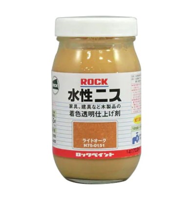 ロック水性ニス　300ml　各色　【ロックペイント】