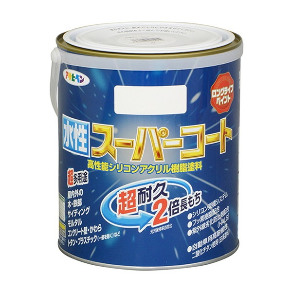 水性スーパーコート　1.6L　各色【アサヒペン】