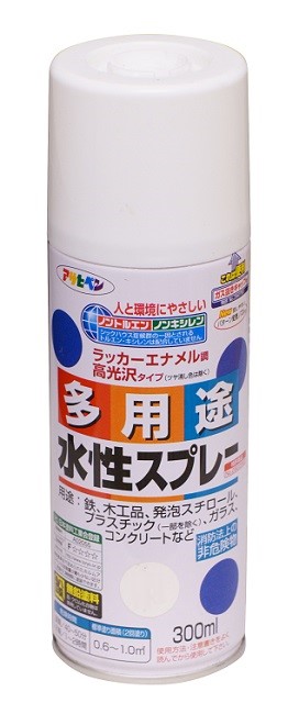 水性多用途スプレー　300ml　各色【アサヒペン】