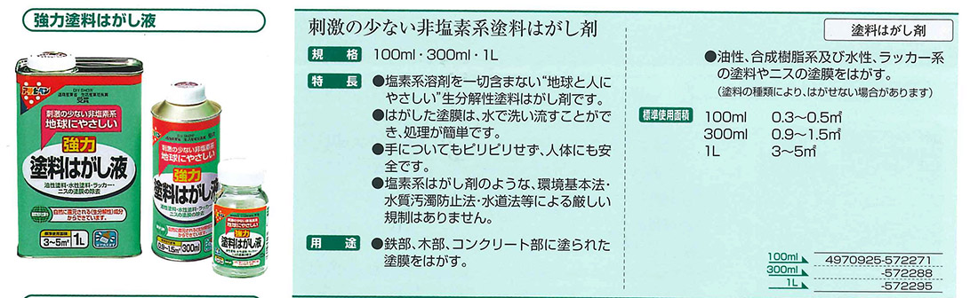 強力塗料はがし液　100ml【アサヒペン】