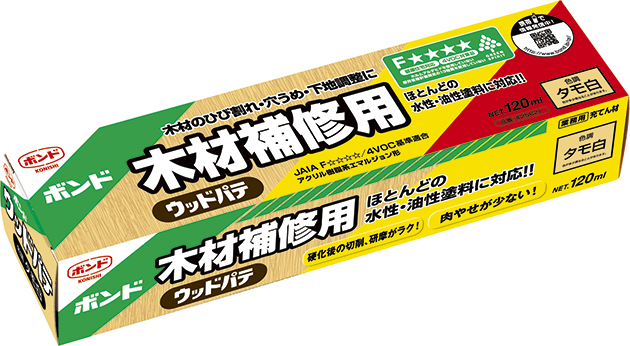 ウッドパテ　タモ白 120ml (箱)1箱(10個)  #25621【コニシ】