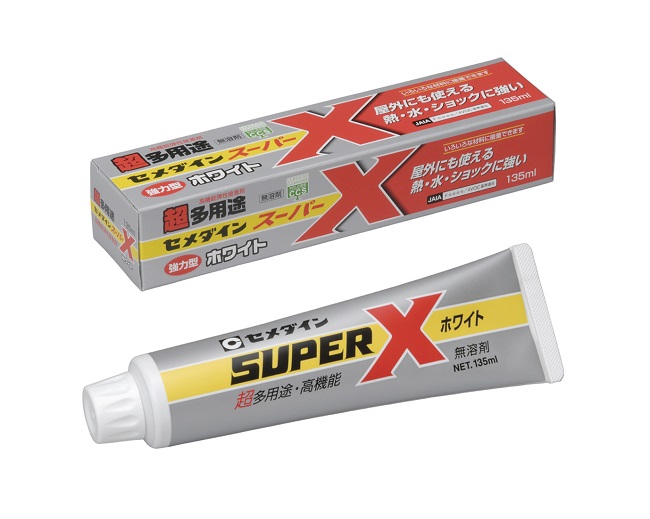 スーパーXホワイト　135ml　1箱（5本）　AX-039【セメダイン】