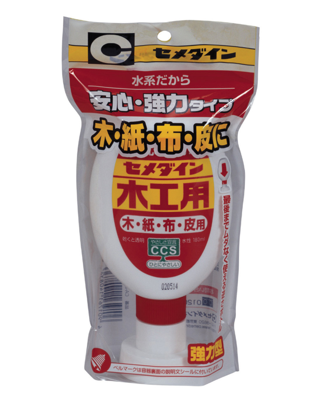 木工用　180ml（フック用袋入）　1箱（10本）　CA-227【セメダイン】