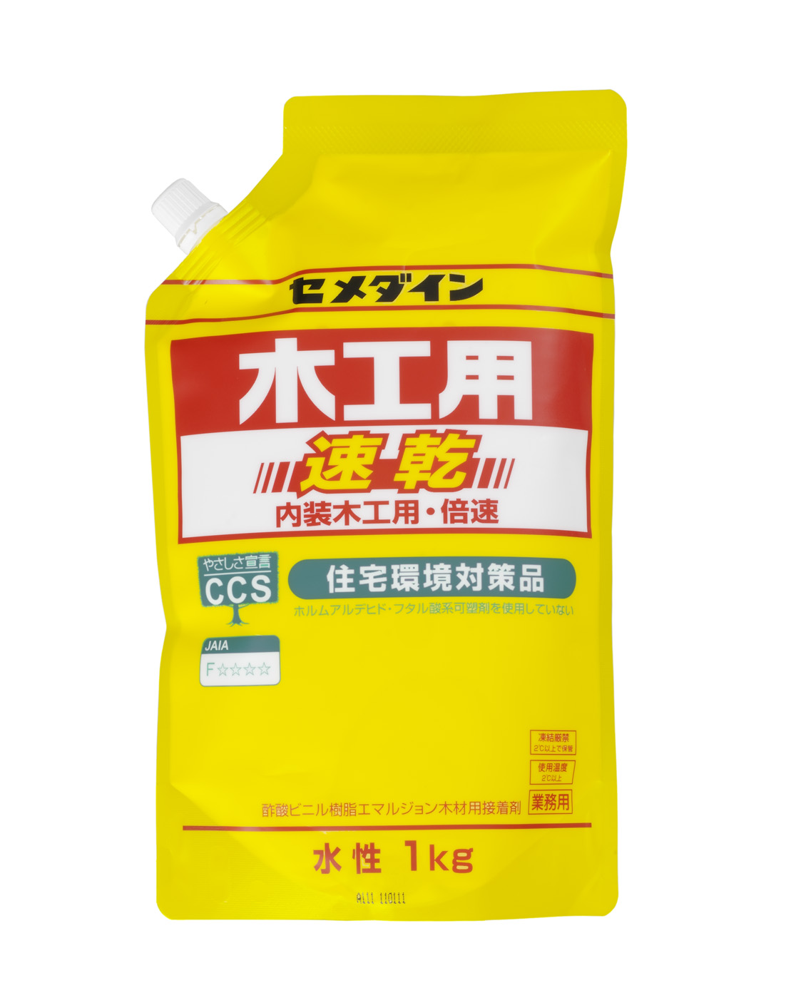 木工用速乾　1kg　スタンドパック（袋）（12本）　AE-332【セメダイン】