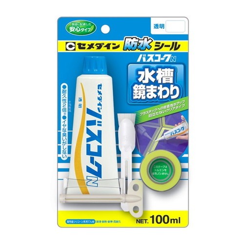 バスコークN　P100ml　透明色（ブリスター）　1箱（10本）　HJ-154【セメダイン】