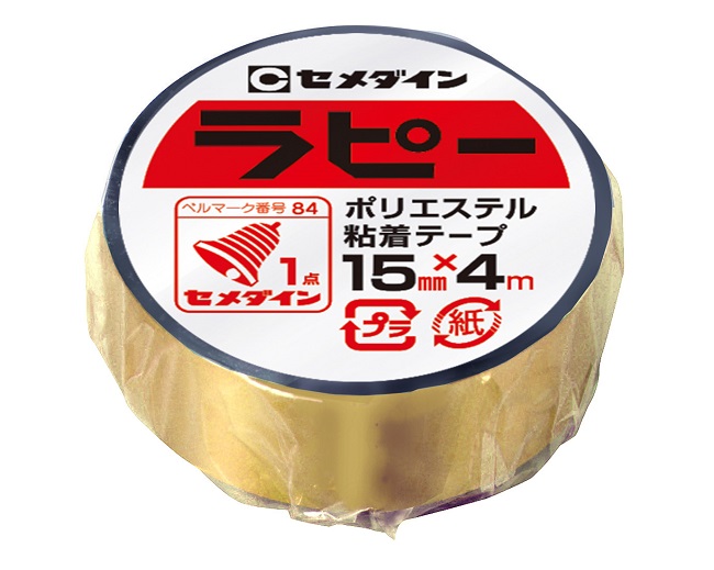 ラピー　15MM×4M　金(巻)1箱(30巻)　【セメダイン】