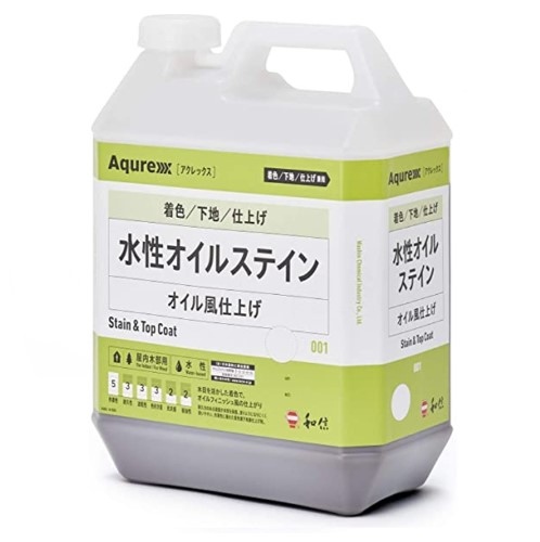 アクレックス水性オイルステイン 水系顔料着色剤 屋内木部用 OS-1 ブラック 黒 3.5Kg 【和信化学工業株式会社】