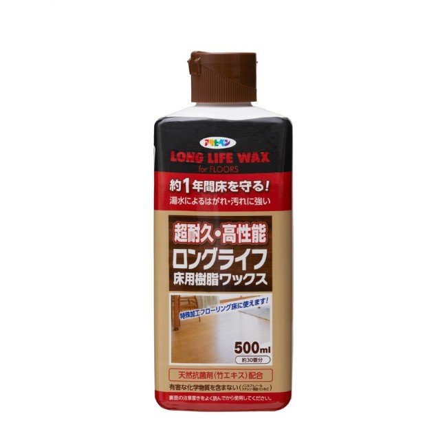 ロングライフ床用樹脂ワックス　500ml【アサヒペン】