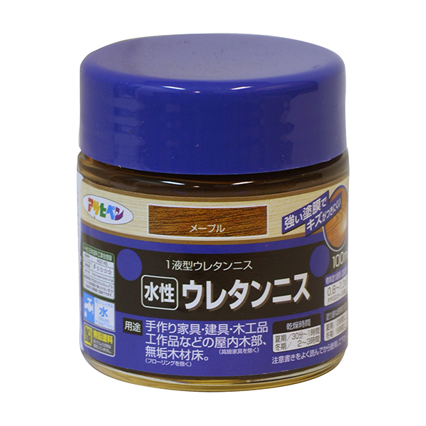 水性ウレタンニス　300ml　メープル【アサヒペン】