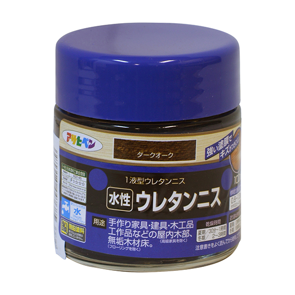 水性ウレタンニス　300ml　ダークオーク【アサヒペン】