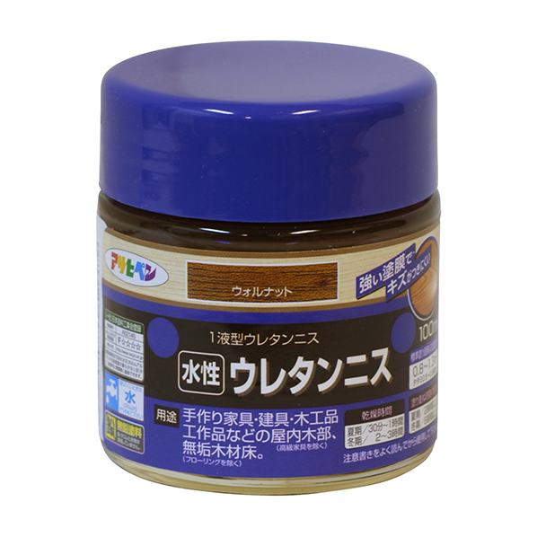 水性ウレタンニス　300ml　ウォルナット【アサヒペン】