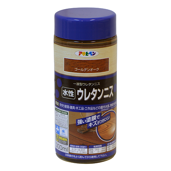 水性ウレタンニス　100ml　ゴールデンオーク【アサヒペン】