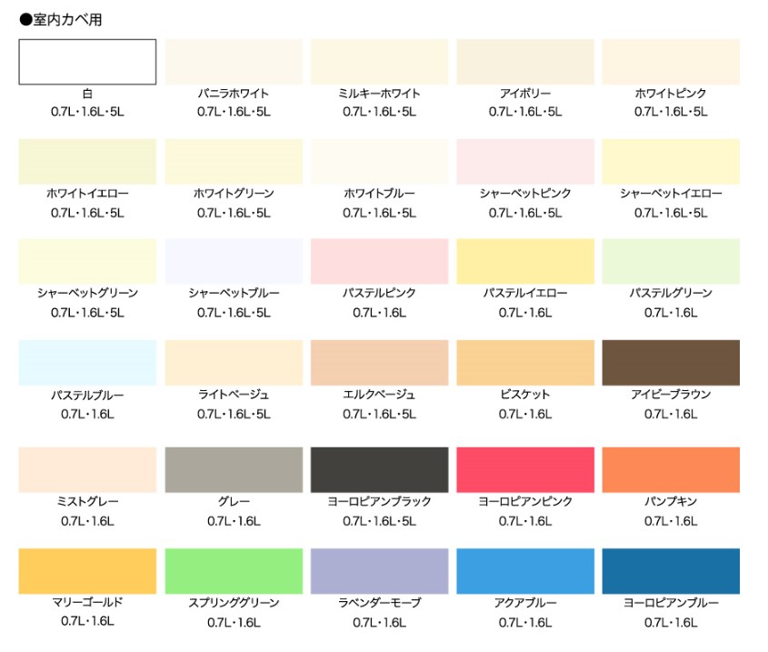 水性インテリアカラー屋内カベ用　0.7L　ミルキーホワイト【アサヒペン】