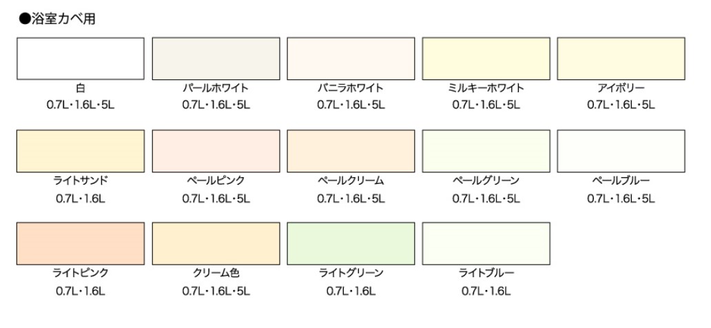 水性インテリアカラー浴室カベ用　0.7L　白【アサヒペン】