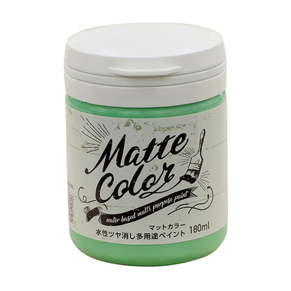 水性多用途ペイントマットカラー　180ml　コバルトグリーン【アサヒペン】