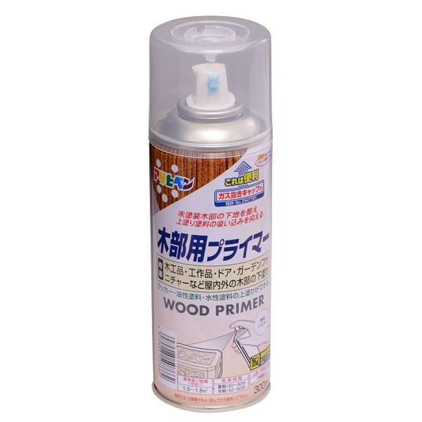 木部用プライマー　300ml　透明（クリヤ）【アサヒペン】