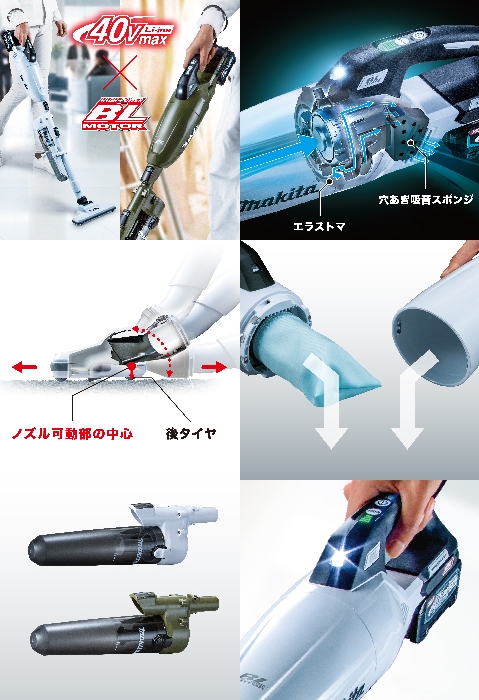 マキタ（makita） 充電式クリーナ　４０Ｖｍａｘ　オリーブ　カプセル式　（本体のみ）　(CL001GZO)　418-2702　 ＊納期都度問合せ