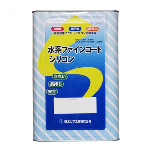 キクスイ 水系ファインコートシリコン 艶有 16KG  淡彩 各色(No.1) 【菊水化学工業】