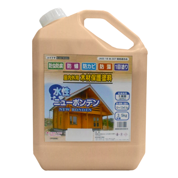 水性ニューボンデン　3.5kg　134キャラメル【大阪塗料工業株式会社/カクマサ】