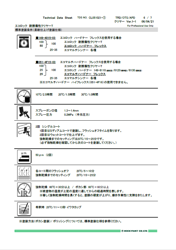 エコロック　耐擦傷性クリヤーT　4L（149-8351）【ロックペイント】