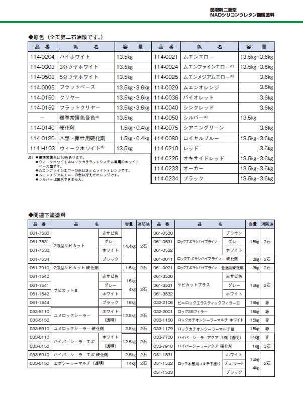 ユメロック　ムエンエロー（114-0021）主剤のみ　13.5kg【ロックペイント】