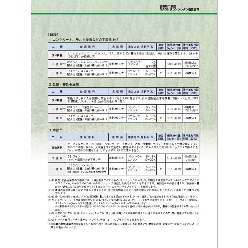 ユメロック　調色　日塗工N-72　主剤のみ　13.5kg　114-9000（0204ベース）【ロックペイント】