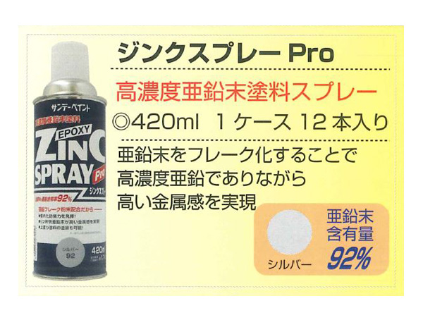 ジンクスプレー　Pro　420ml【サンデーペイント】