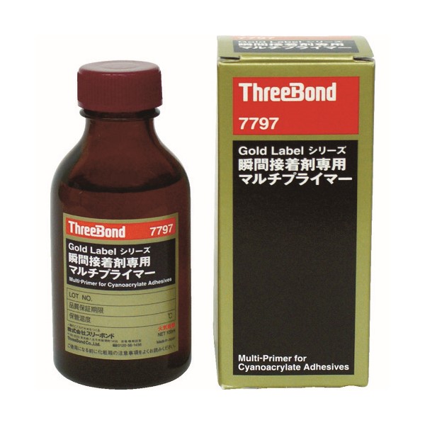 スリーボンド　硬化促進剤　瞬間接着剤用プライマー　ＴＢ７７９７　１００ｍｌ　透明（TB7797）374-8821