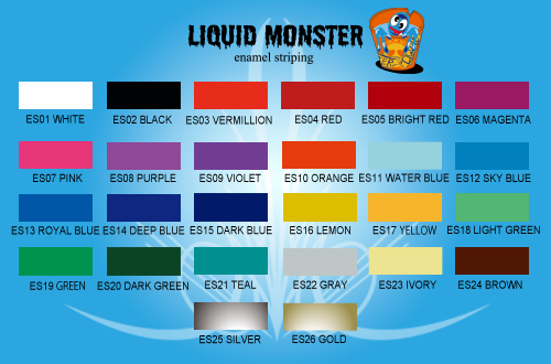 LIQUIDMONSTERenamelstriping　100g　各色（ES01～ES12）【SHOW UP】