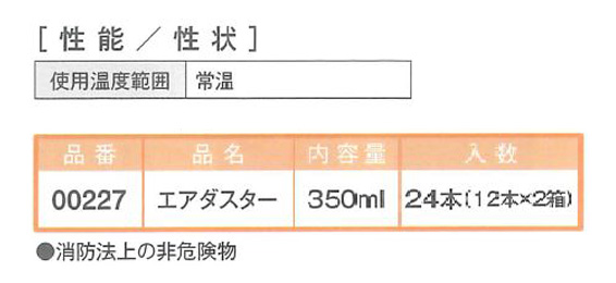 エアダスター　350ml　12本ｾｯﾄ【イチネンケミカルズ】