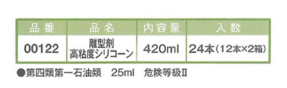 離型剤　高粘度シリコーン　420ml　12本ｾｯﾄ　プラスチック成型用　離型剤【イチネンケミカルズ】