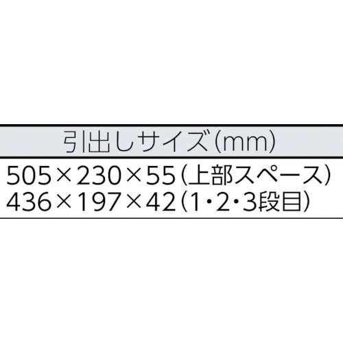 ＴＯＮＥ　ツールチェスト　５０８Ｘ２３２Ｘ３０２ｍｍ　ブラック（BX230BK）390-4318【ＴＯＮＥ（株）】