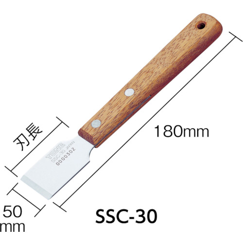 ＴＯＮＥ　ステンレススクレーパー　全長１８０ｍｍ　刃幅２２ｍｍ（SSC-22）810-9321【ＴＯＮＥ（株）】