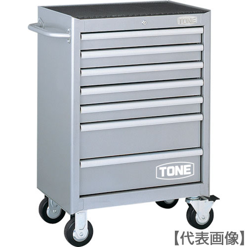 ＴＯＮＥ　スチール製ワゴン（キャビネットタイプ） ローラーキャビネット 最大積載量560kg（WS207S）465-3696【ＴＯＮＥ（株）】※取寄品メーカー取寄納期3-4日