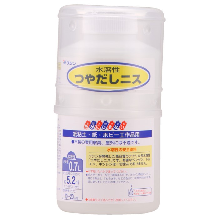 和信ペイント 水溶性つやだしニス 0.7L 6缶ｾｯﾄ 【和信ペイント】