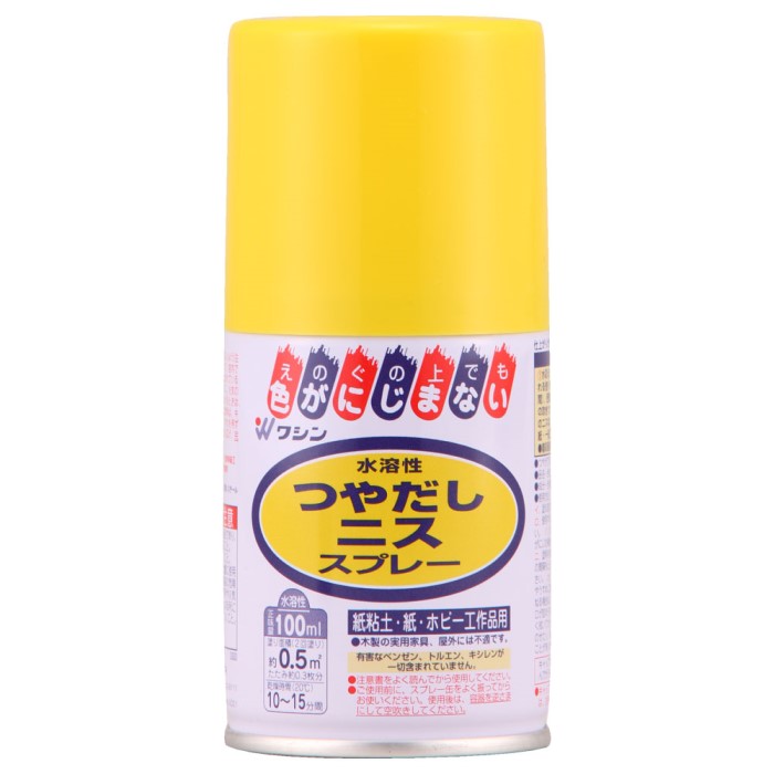 和信ペイント 水溶性つやだしニス スプレー 100ml 6本ｾｯﾄ 【和信ペイント】