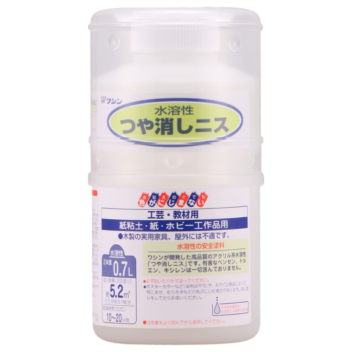 和信ペイント 水溶性つや消しニス 0.7L 6缶ｾｯﾄ 【和信ペイント】