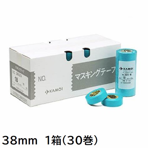 301-Ｎ　建築塗装用マスキングテープ　38mm　1箱(30巻入り)【カモ井加工紙】