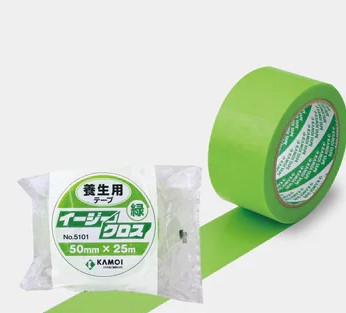 イージークロス　No.5101　緑　25ｍｍ　1箱（60巻）【カモ井加工紙】